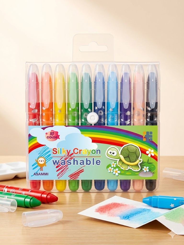 Crayons gel lavable – Set de 10 couleurs
