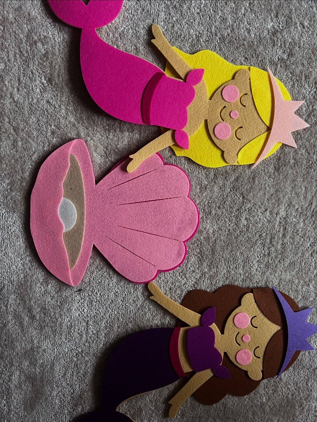 Tableau en Feutrine « Sirène » The PlayMakers | 98 cm | Jeu Créatif Velcro | Dès 3 ans