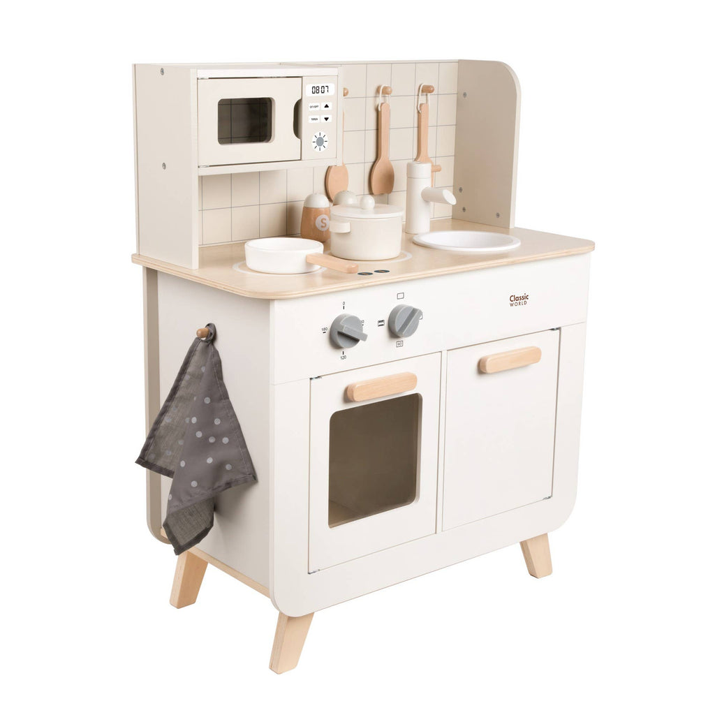 Cuisine en Bois pour Enfants Classic World | Robinet & Accessoires | Jeu d'Imitation | Dès 3 ans