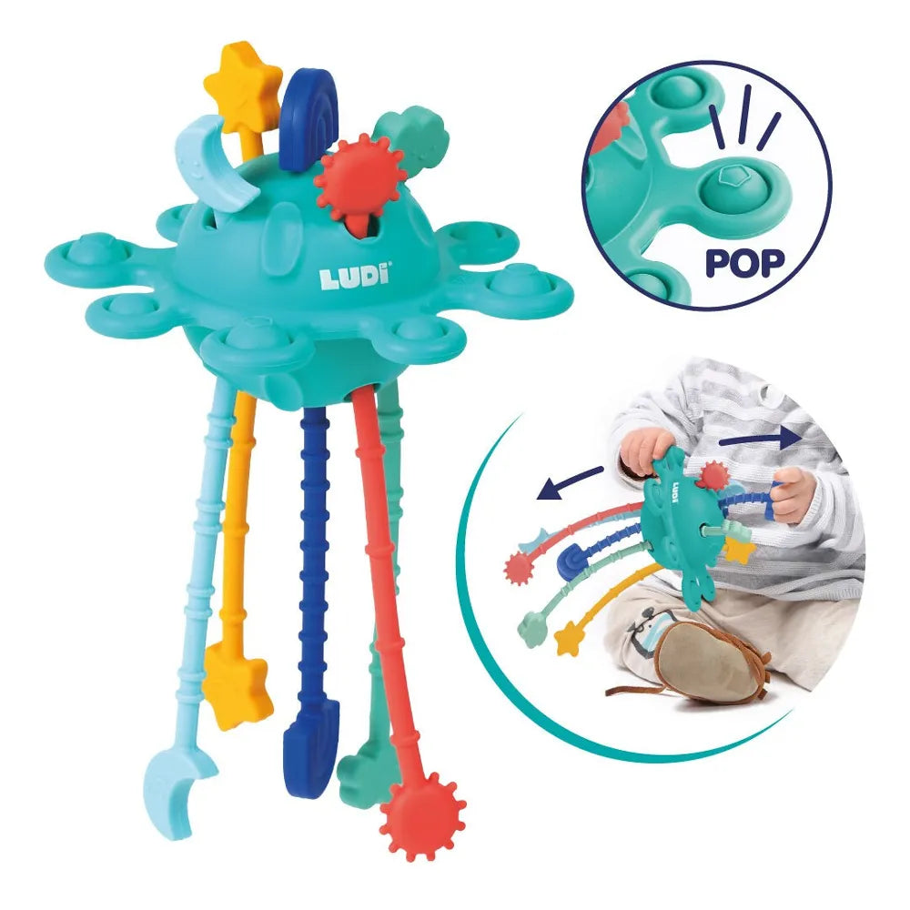 Hochet Ziptoy Ludi – Silicone multifonction dès 10 mois