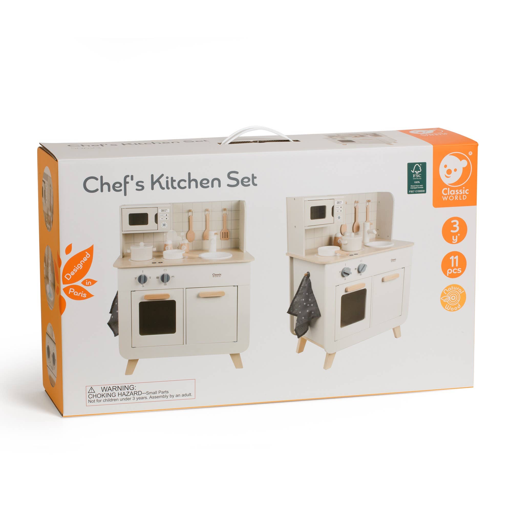 Cuisine en Bois pour Enfants Classic World | Robinet & Accessoires | Jeu d'Imitation | Dès 3 ans