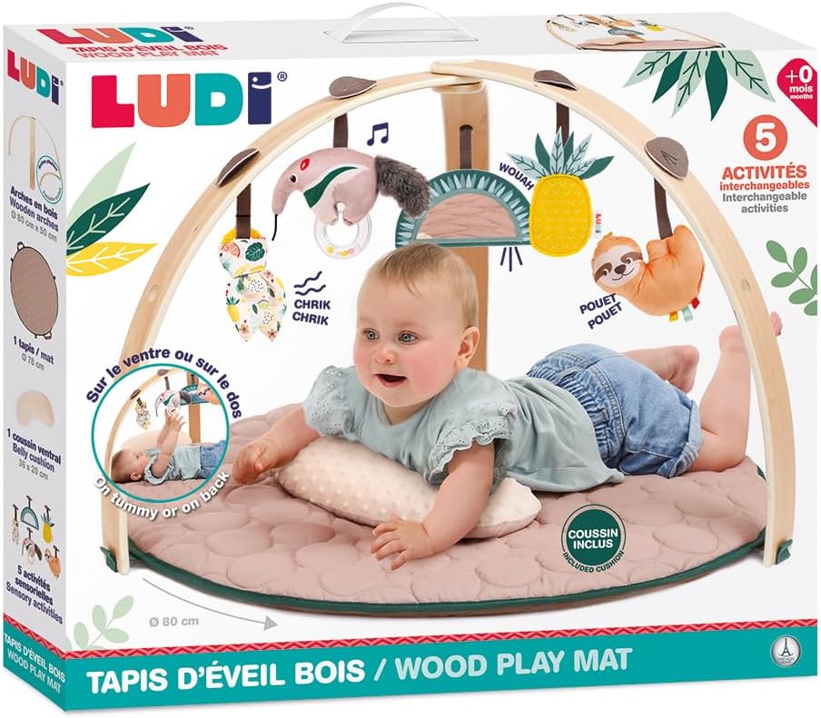 Tapis Arche Bois Ludi – Ø78 cm – Éveil dès la naissance