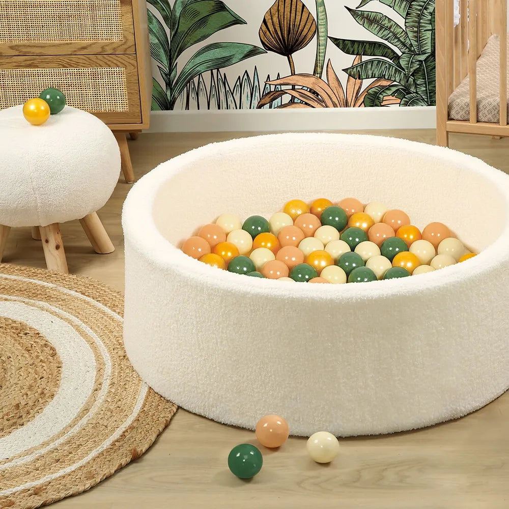 Piscine à balles Plush Blanche Ludi – Ø90 x H30 cm