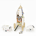 Fusée Jouet en Bois Classic World | Construction & Jeu de Rôle | 12 Pièces | Dès 3 ans