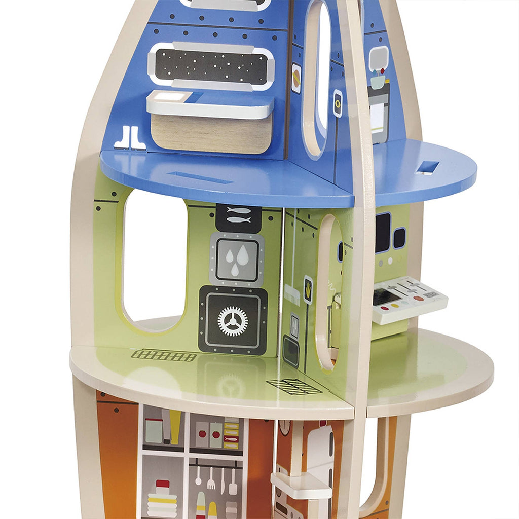 Fusée Jouet en Bois Classic World | Construction & Jeu de Rôle | 12 Pièces | Dès 3 ans