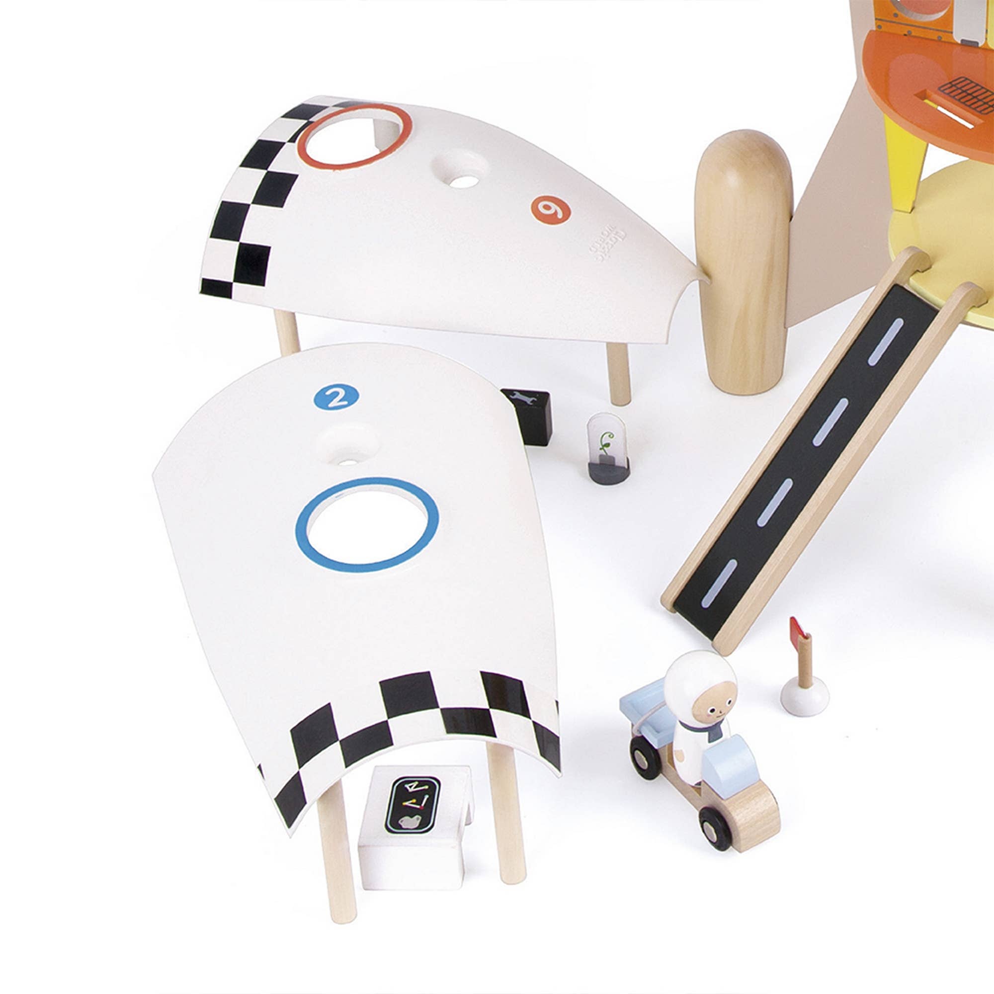 Fusée Jouet en Bois Classic World | Construction & Jeu de Rôle | 12 Pièces | Dès 3 ans