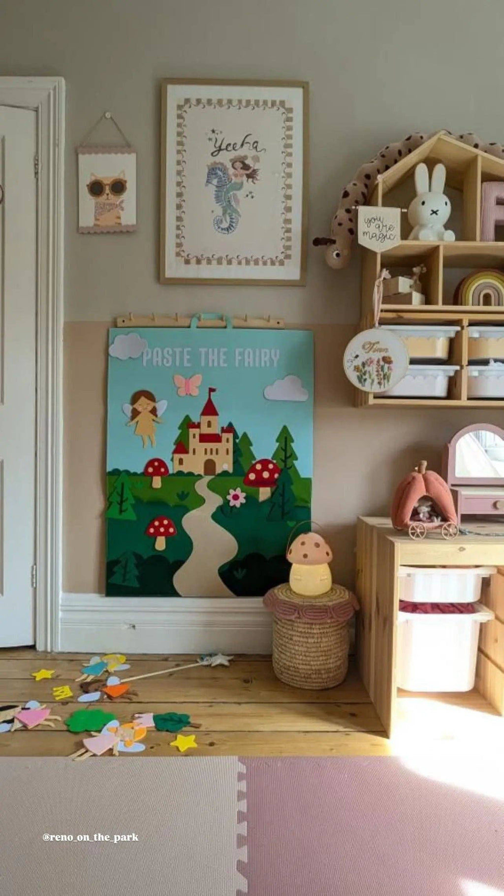 Tableau en Feutrine « Fée » The PlayMakers | 98 cm | Jeu Créatif Velcro | Dès 3 ans