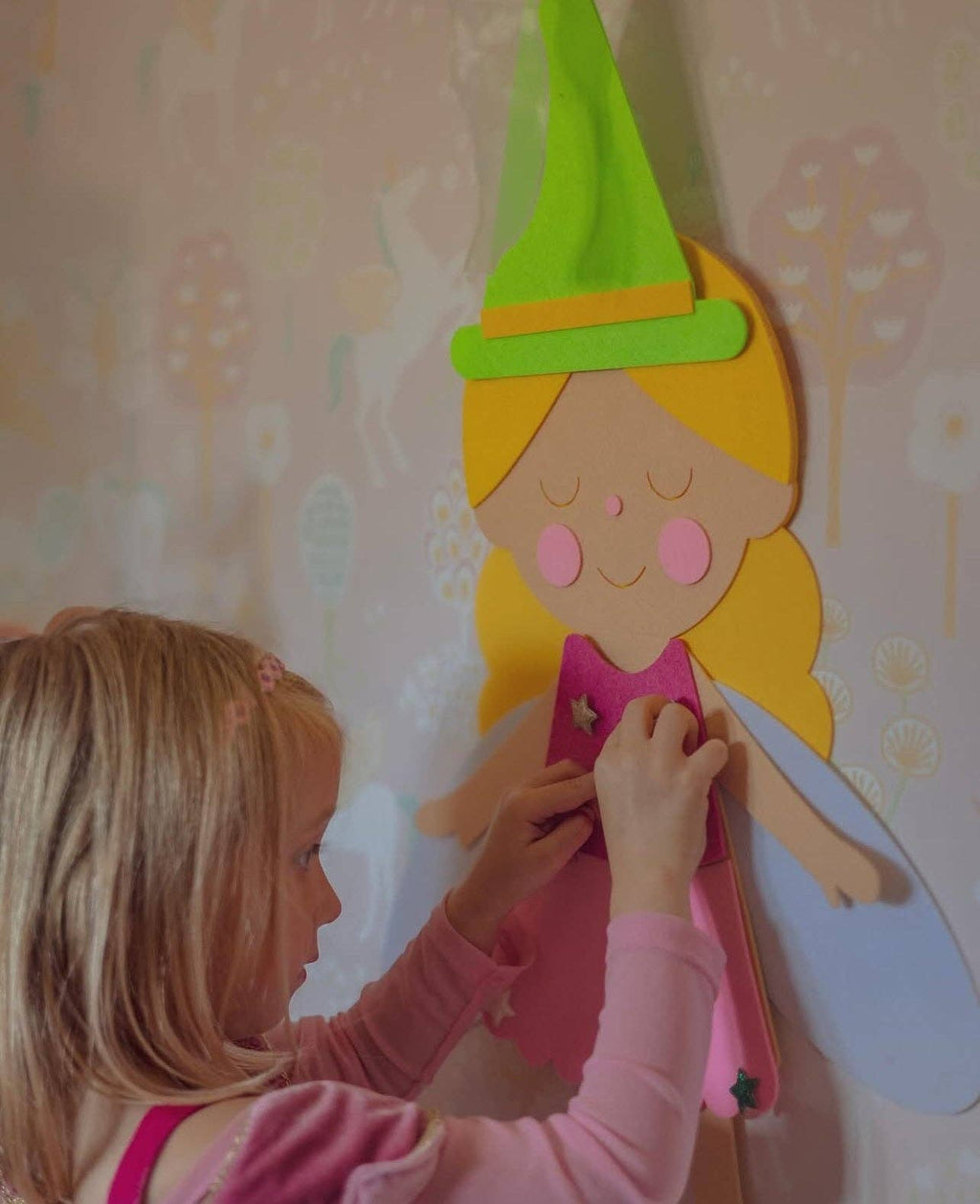 Eleonora Fée à Habiller XL 55 cm | The PlayMakers | Feutrine 3mm | Garde-Robe Infinie | Dès 3 ans