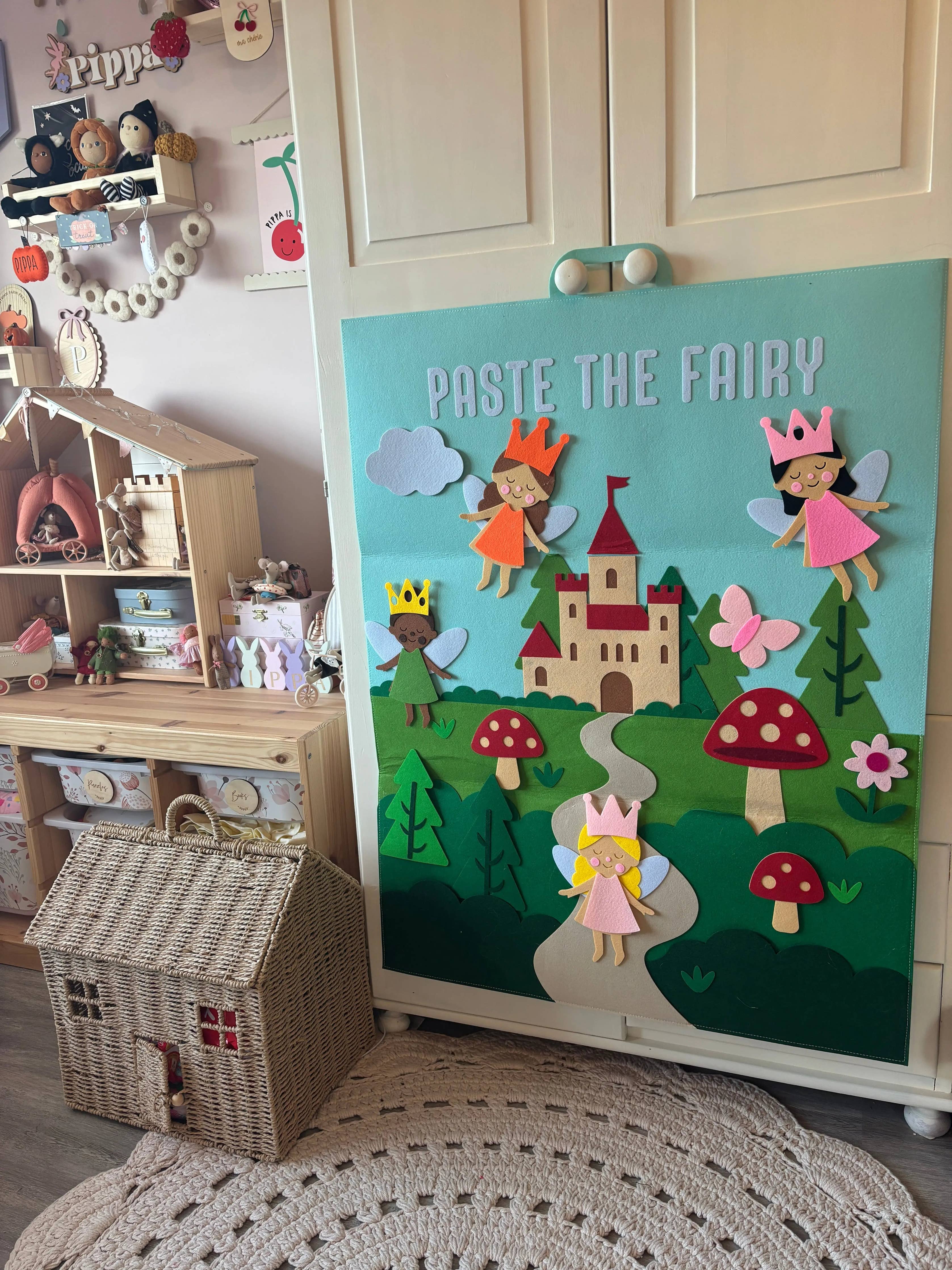 Tableau en Feutrine « Fée » The PlayMakers | 98 cm | Jeu Créatif Velcro | Dès 3 ans
