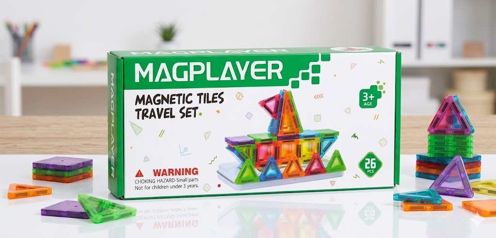 Jeu de Construction Magnétique Magplayer 26 pièces