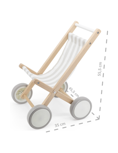 Poussette Poupée en Bois